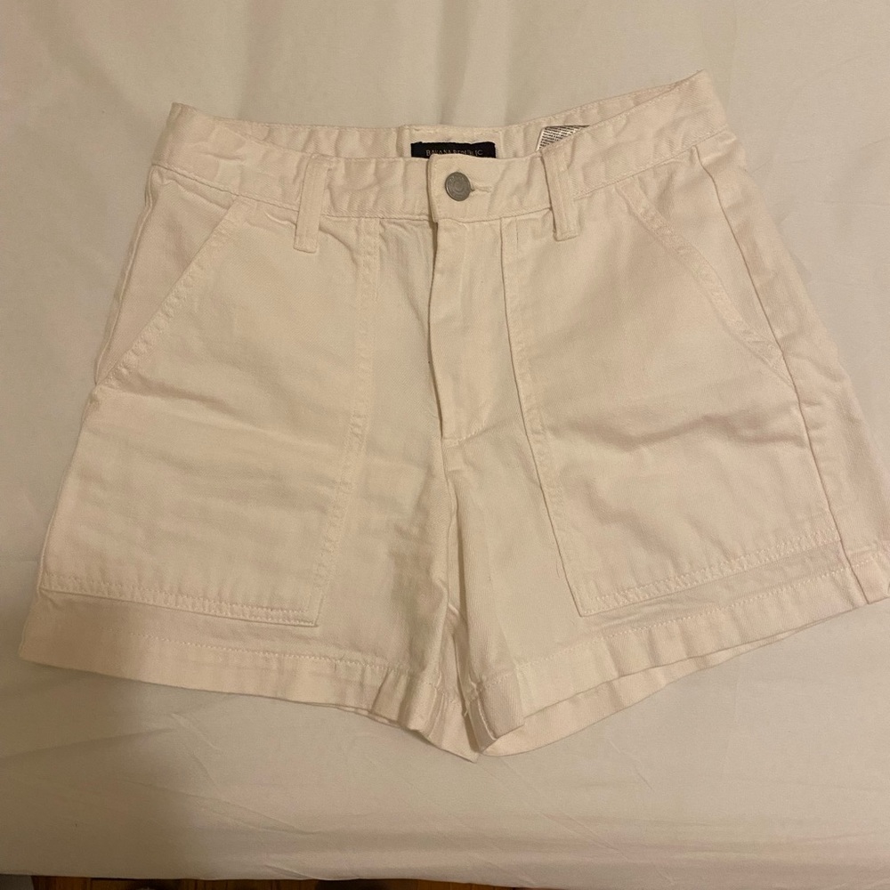 Banana Republic White Denim Shorts